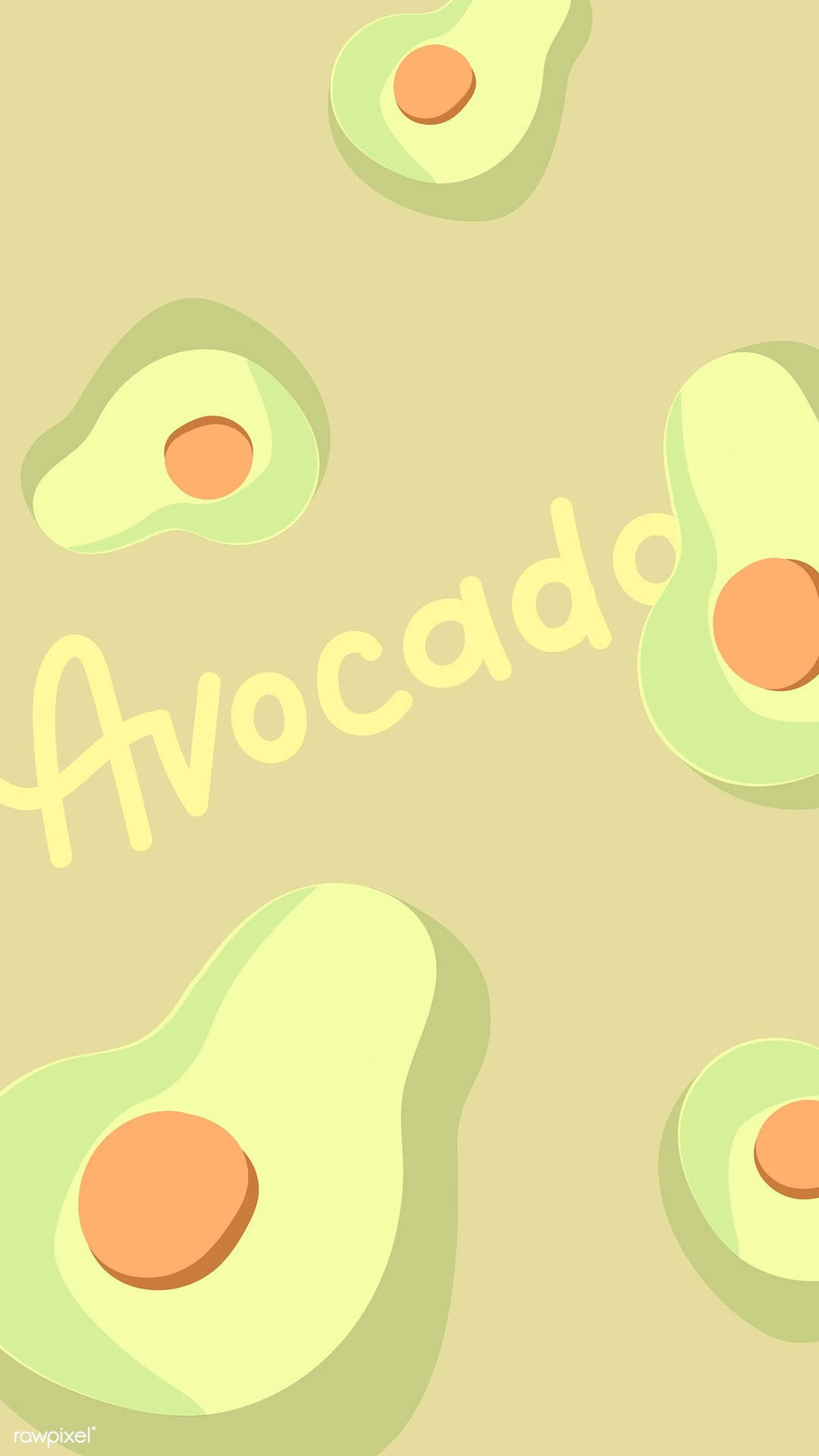 Cute Avocado Text Background
