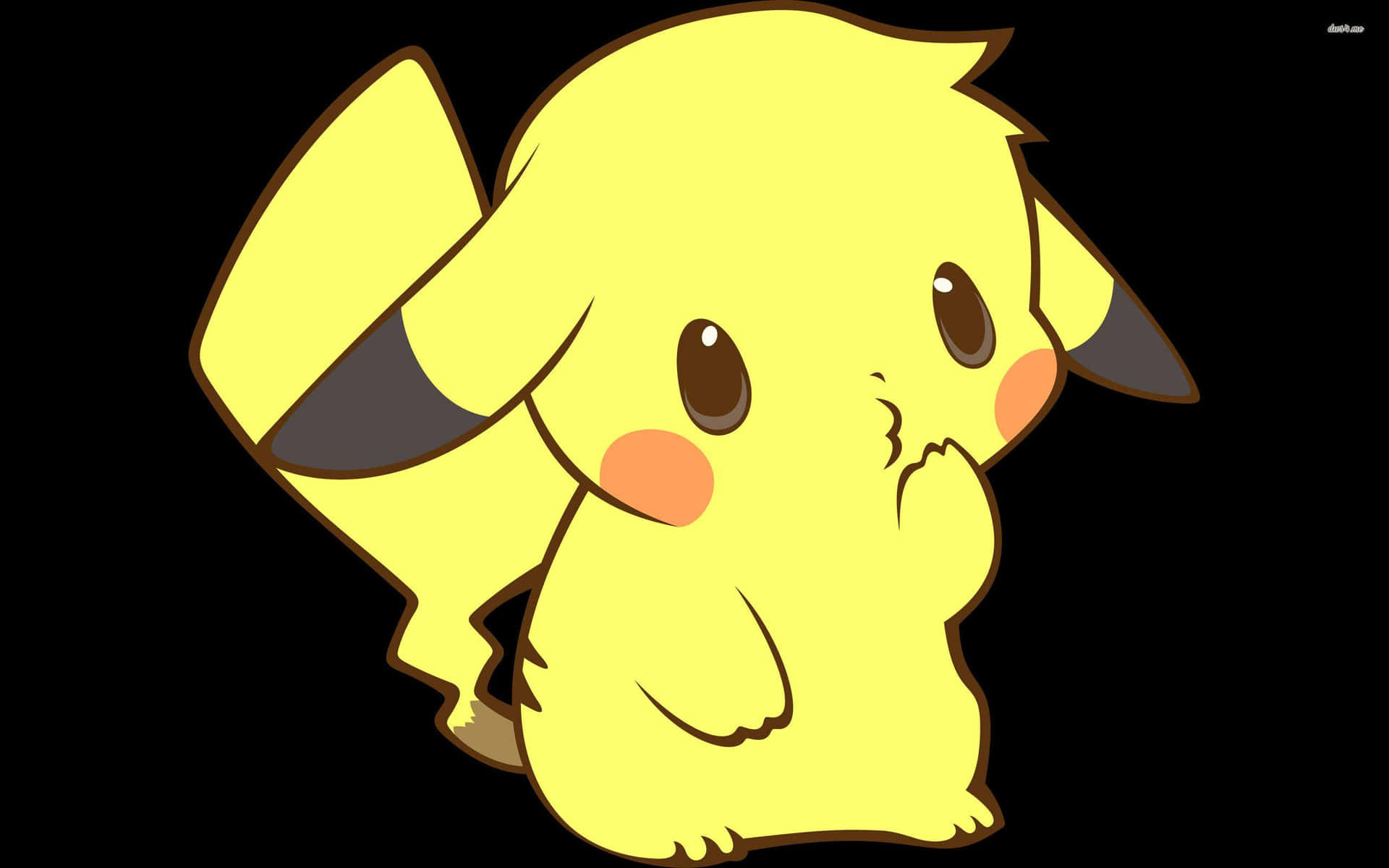 Cute Baby Pikachu Black