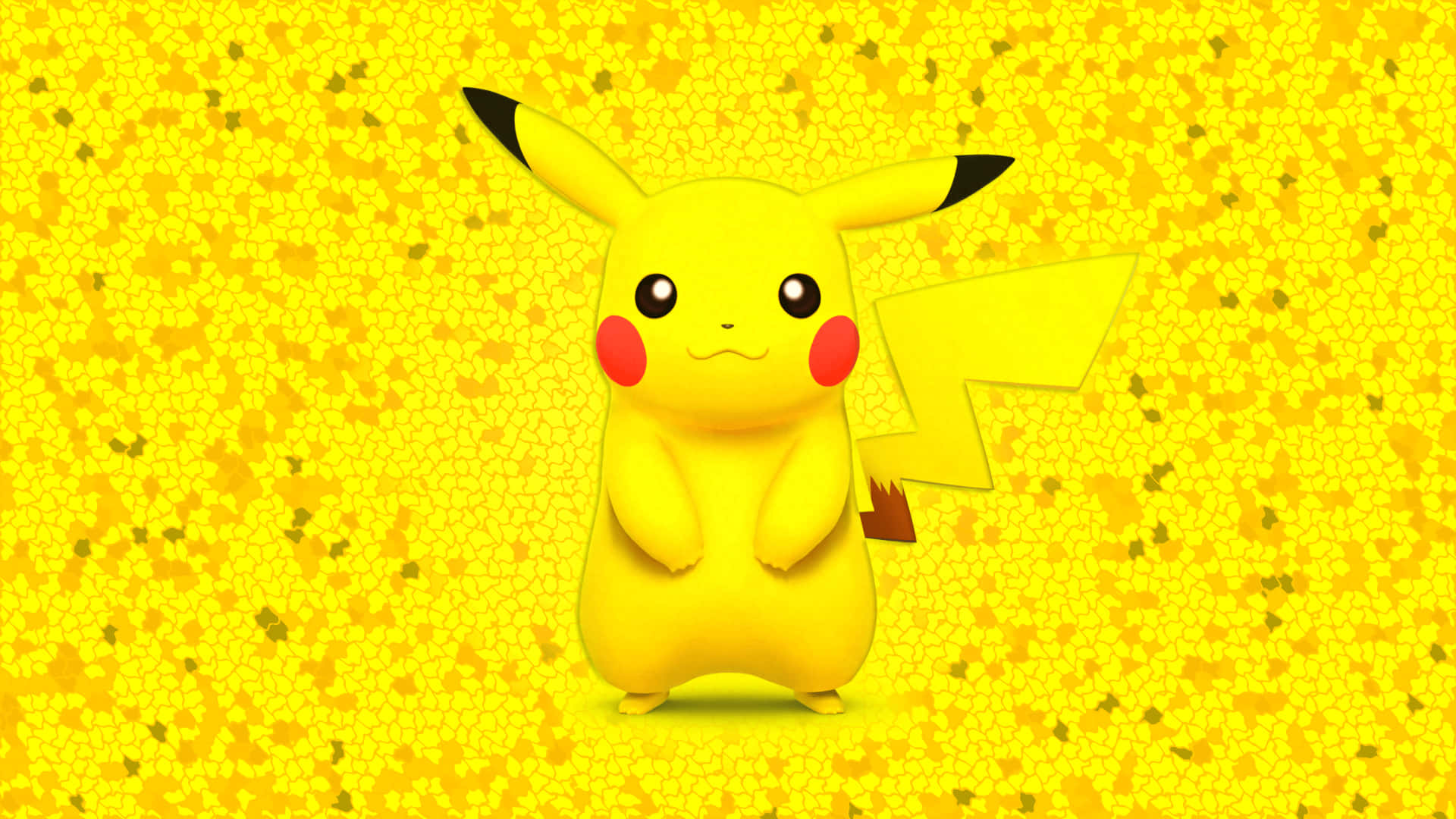 Cute Baby Pikachu Yellow Aesthetic Background