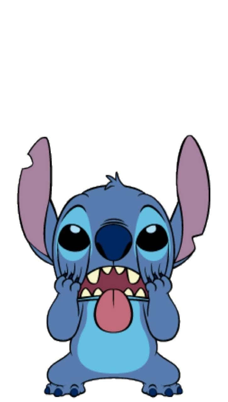 Cute Baby Stitch Enjoying Some Summer Fun