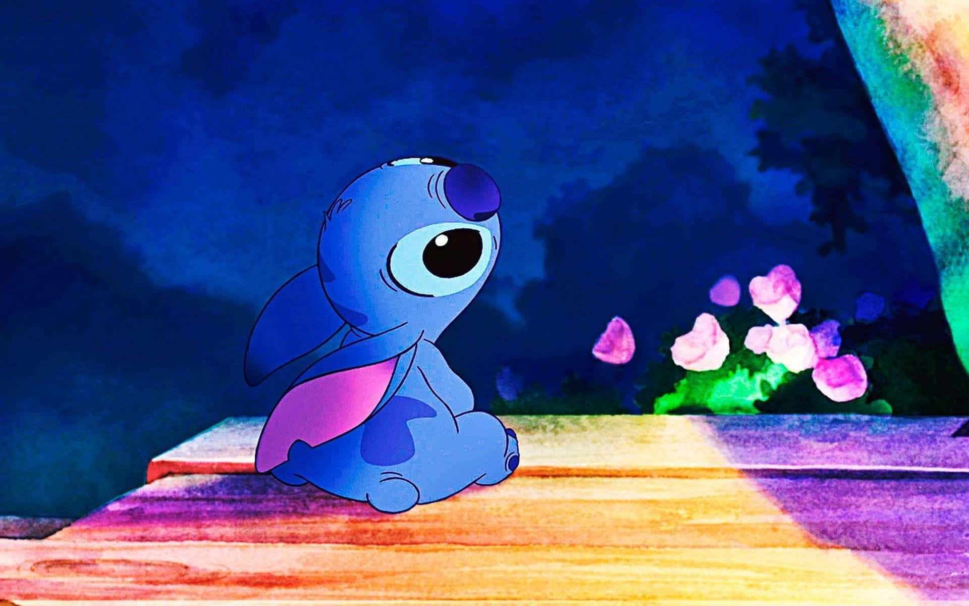 Cute Baby Stitch Wondering