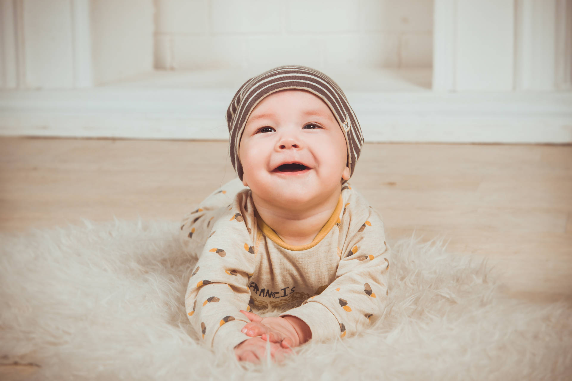 Cute Baby With A Wide Smile