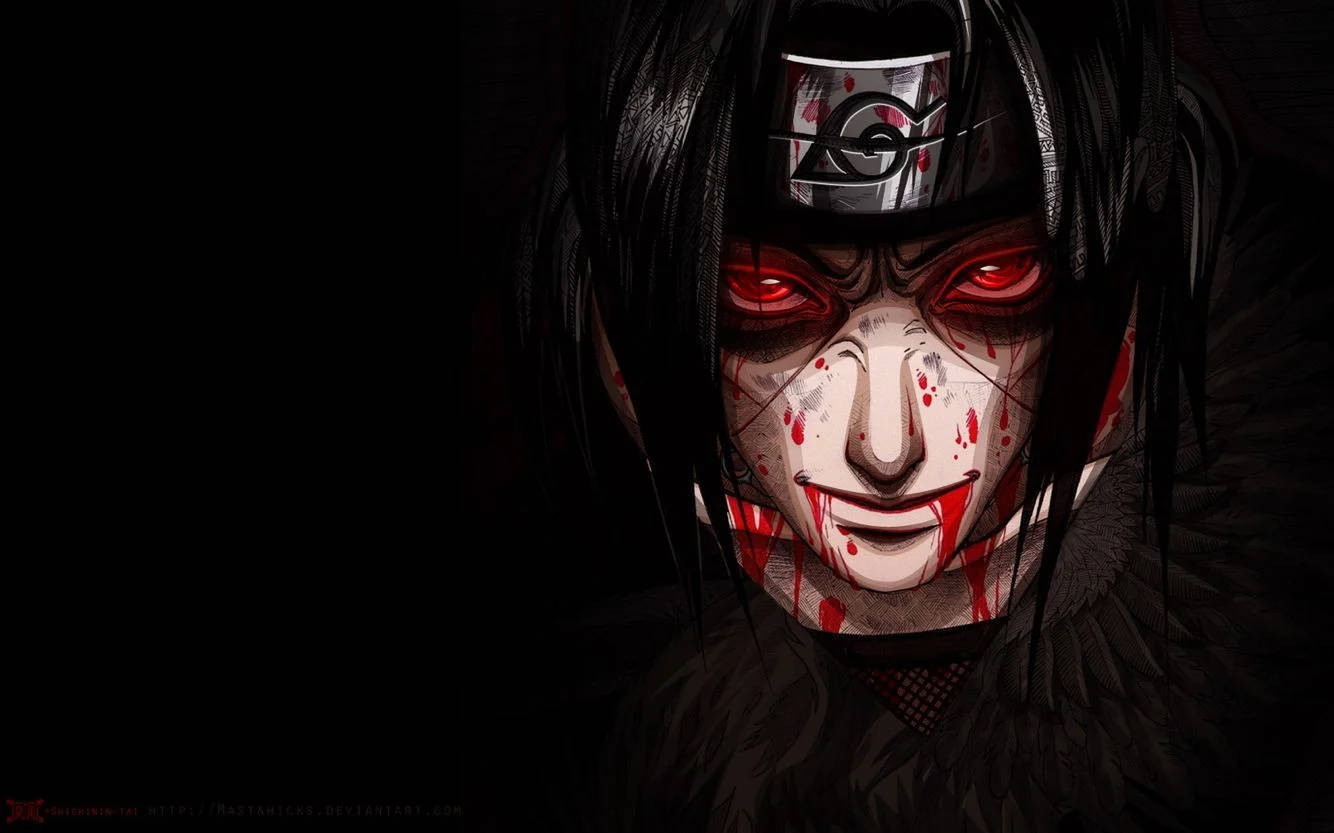 Cute Baddie Bloody Itachi Background