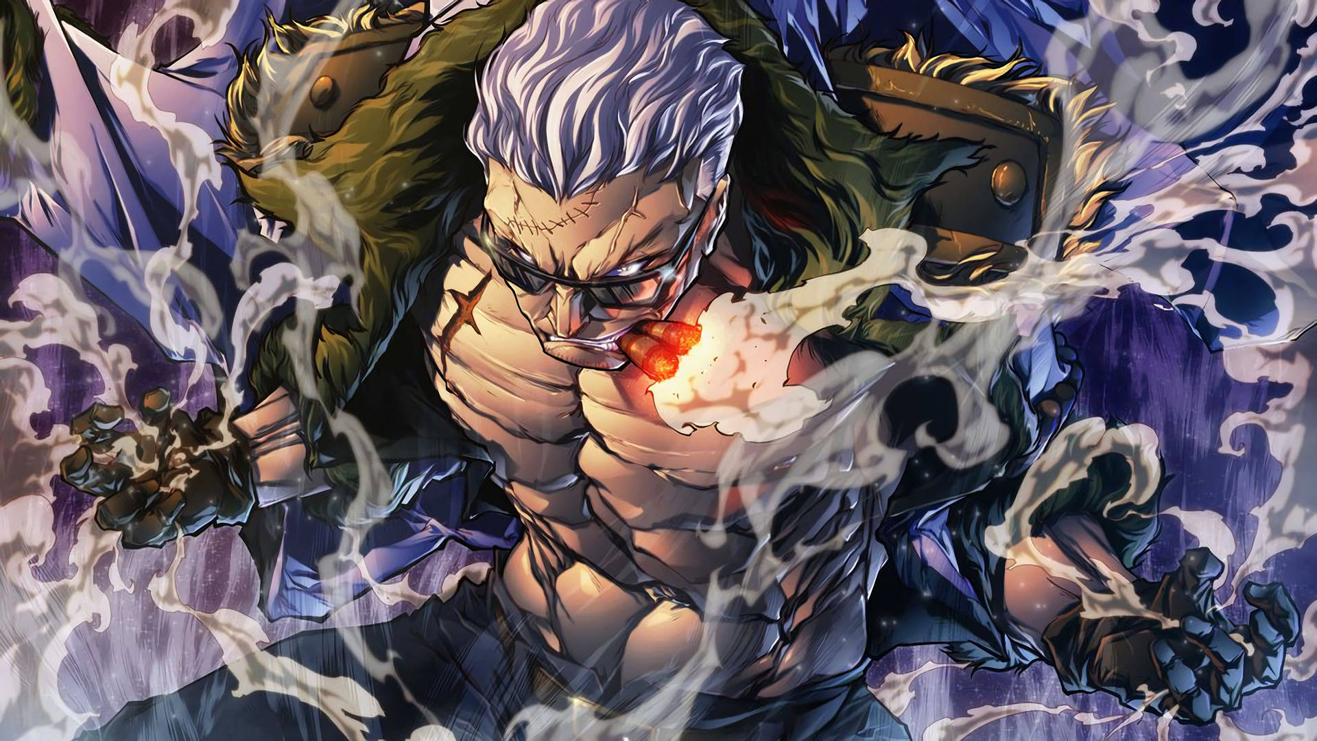 Cute Baddie Captain Smoker Background