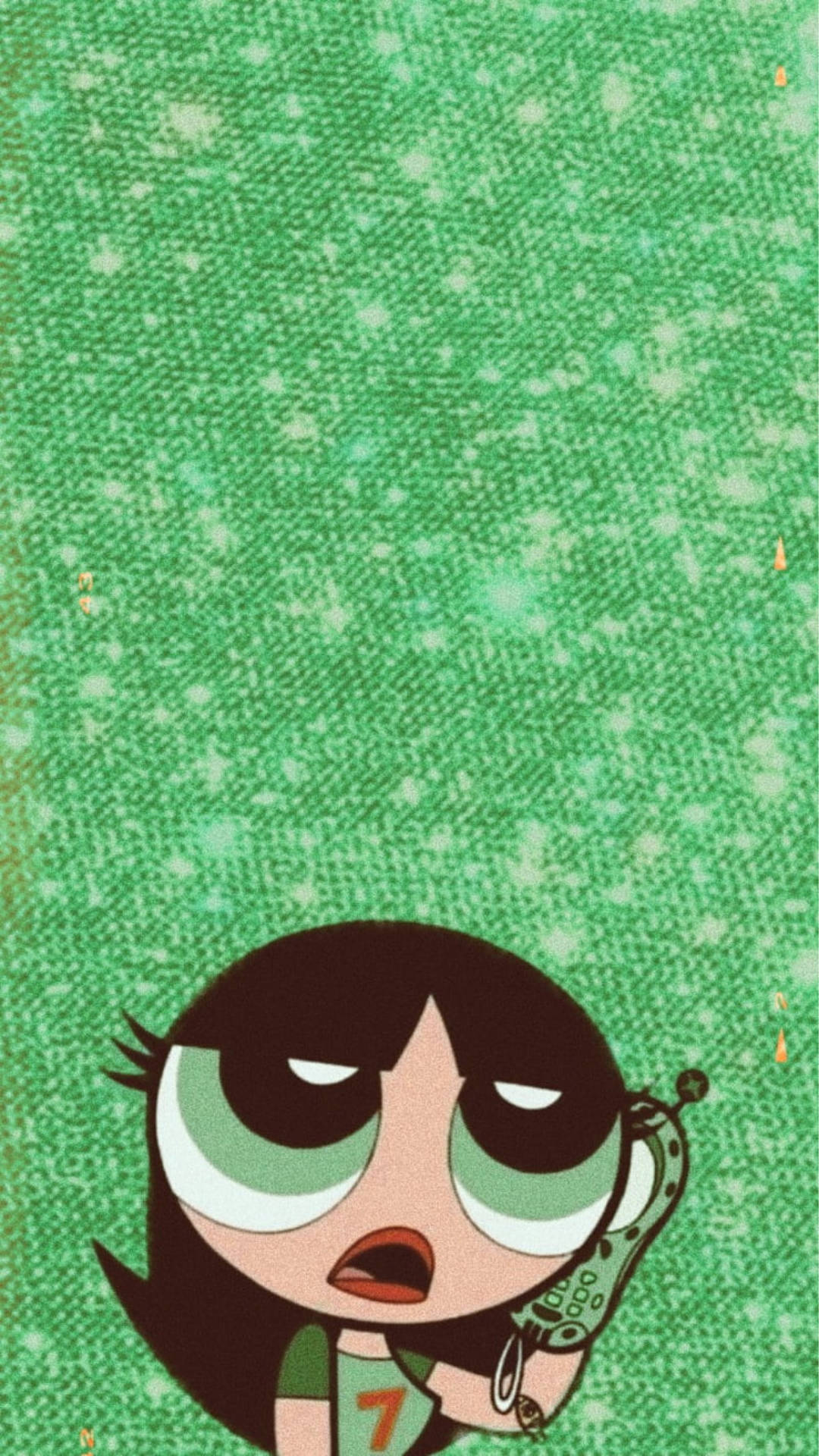 Cute Baddie Cartoon Buttercup On Phone