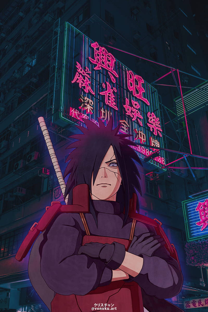 Cute Baddie Madara In Street Background