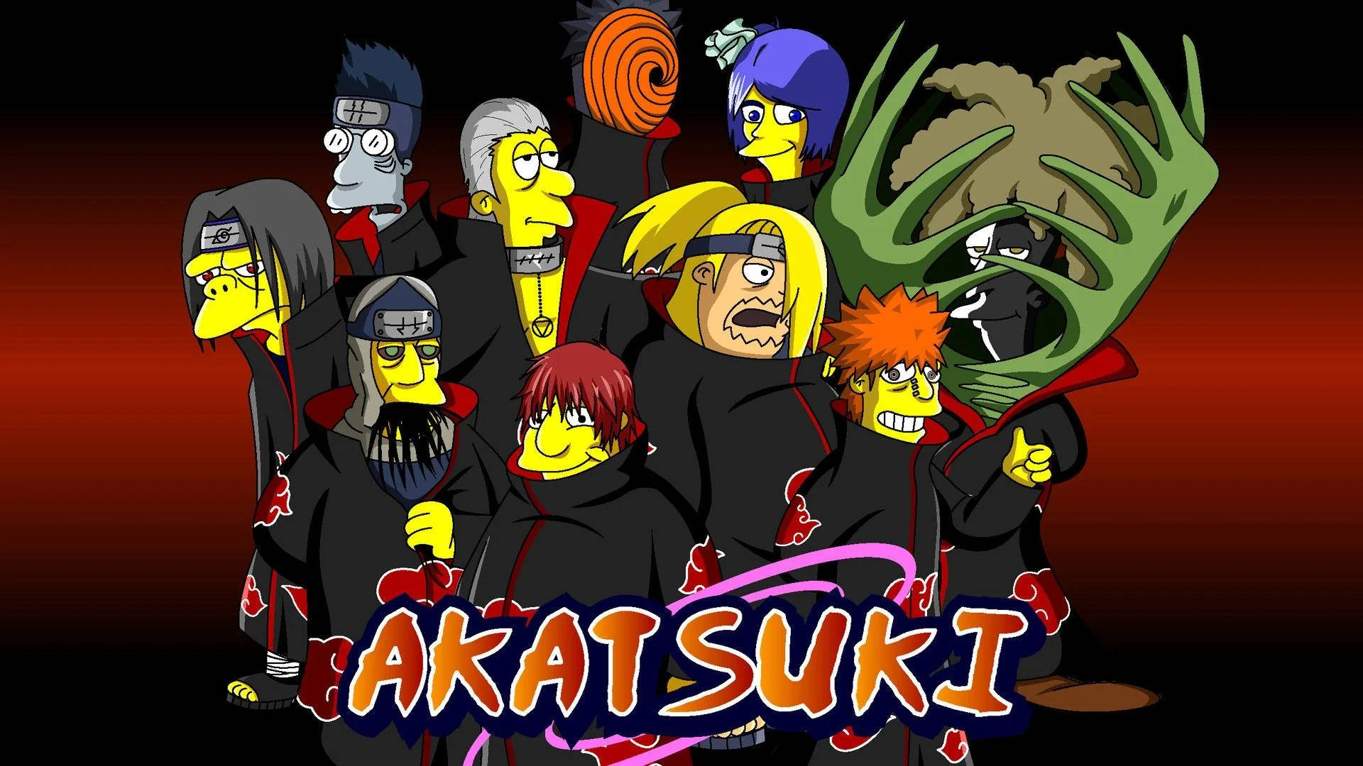 Cute Baddie Simpsons Akatsuki Background