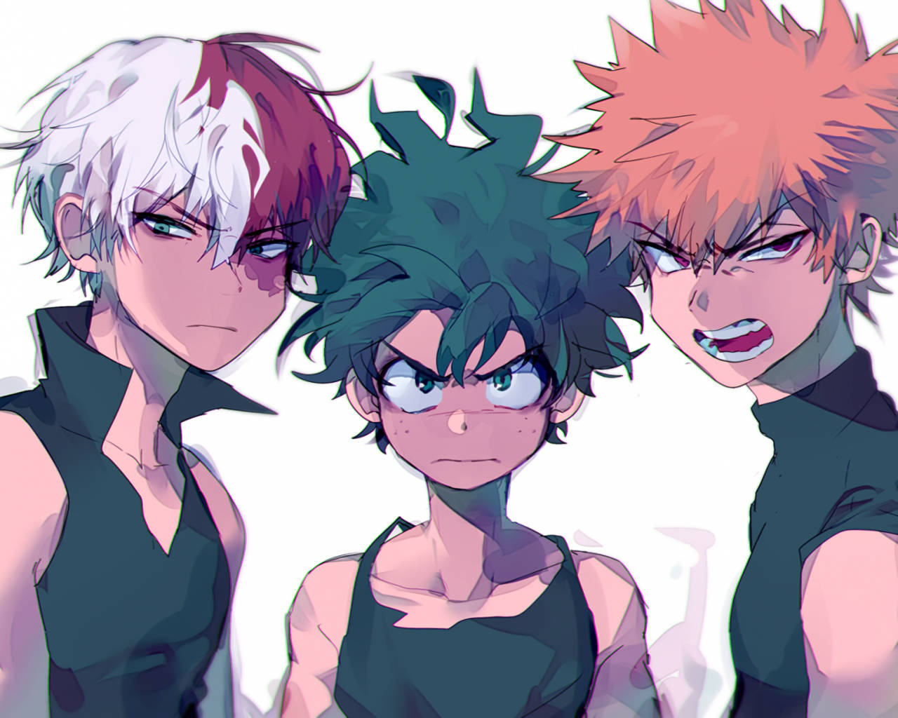 Cute Bakugo Black Sleeveless Background