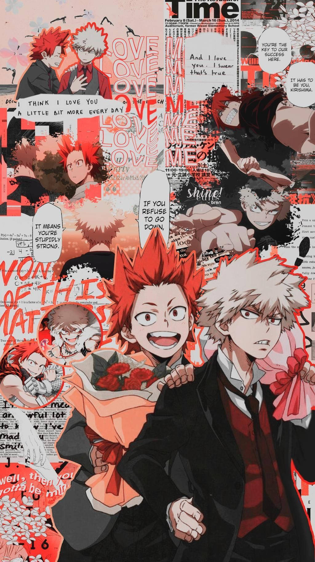 Cute Bakugo Collage Characters Background