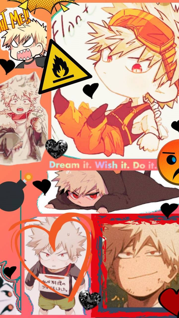 Cute Bakugo Collage Chibis Background