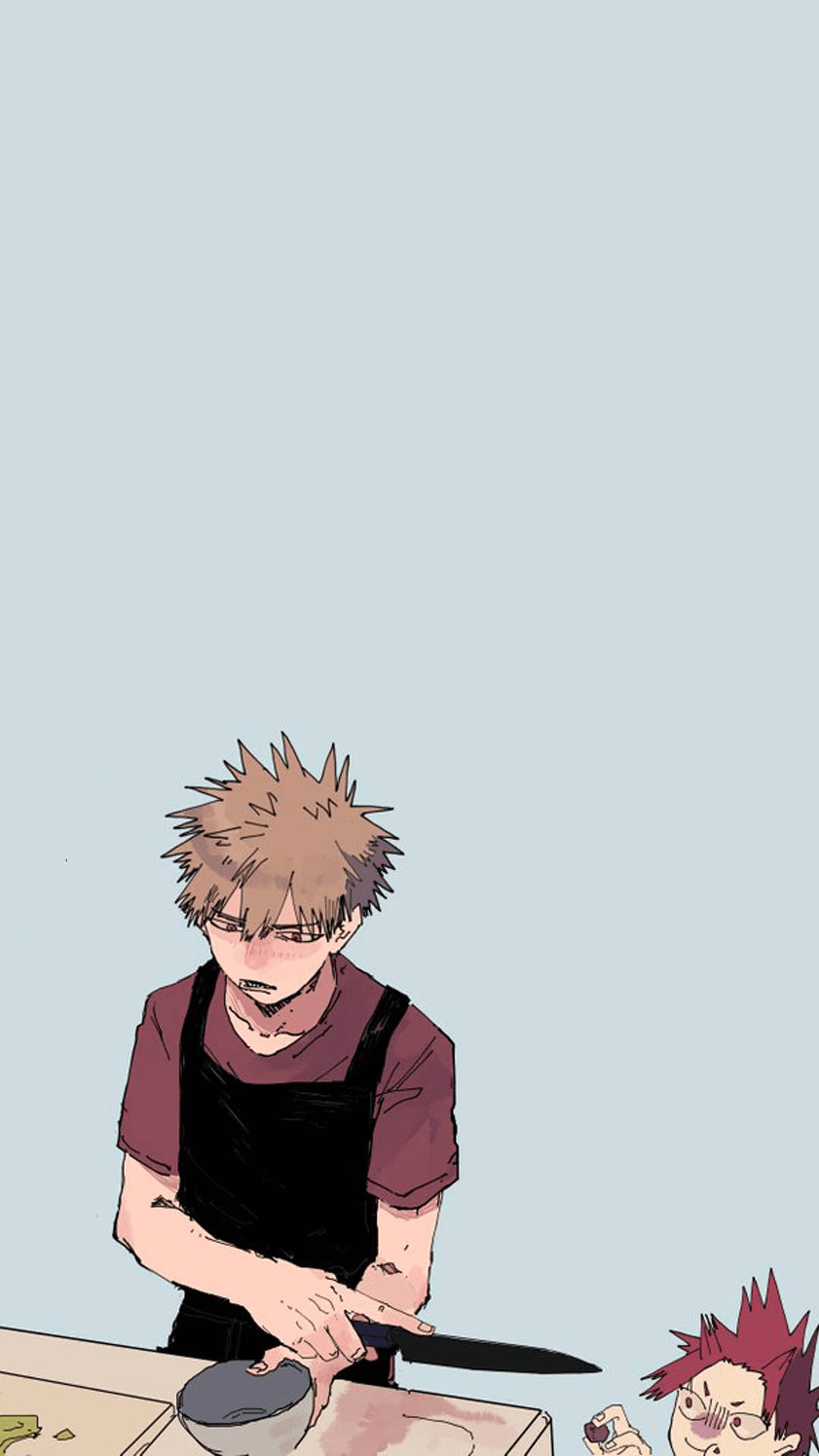 Cute Bakugo Cutting Cooking Background