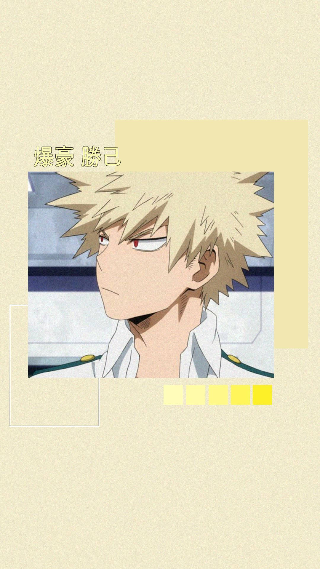 Cute Bakugo Looking Left Background