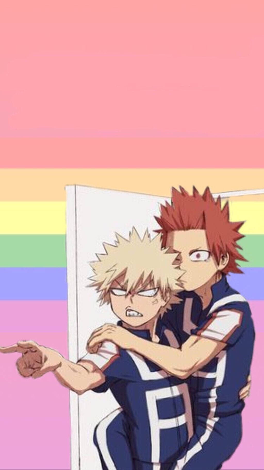 Cute Bakugo Rainbow Background