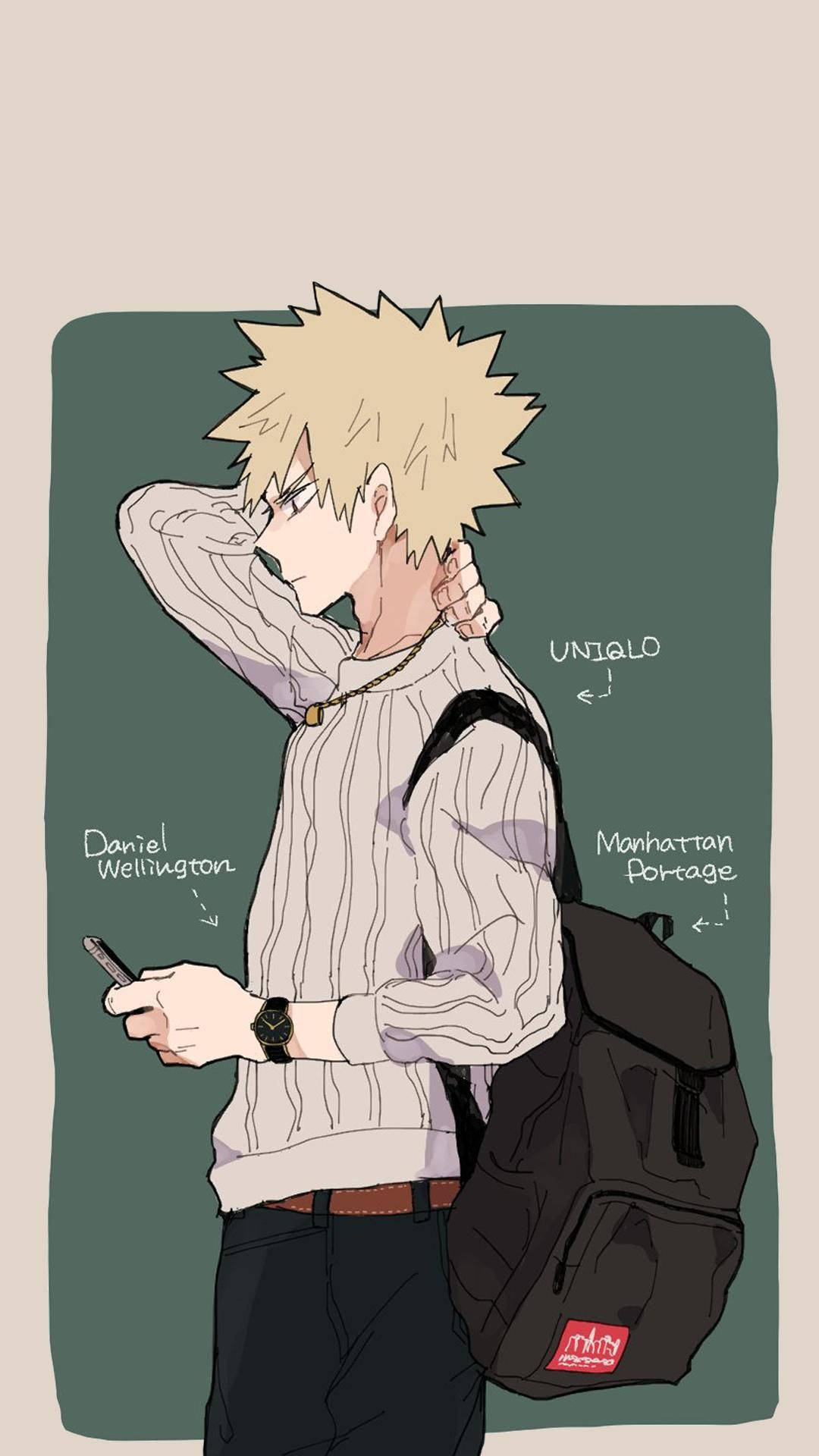 Cute Bakugo Uniqlo Background