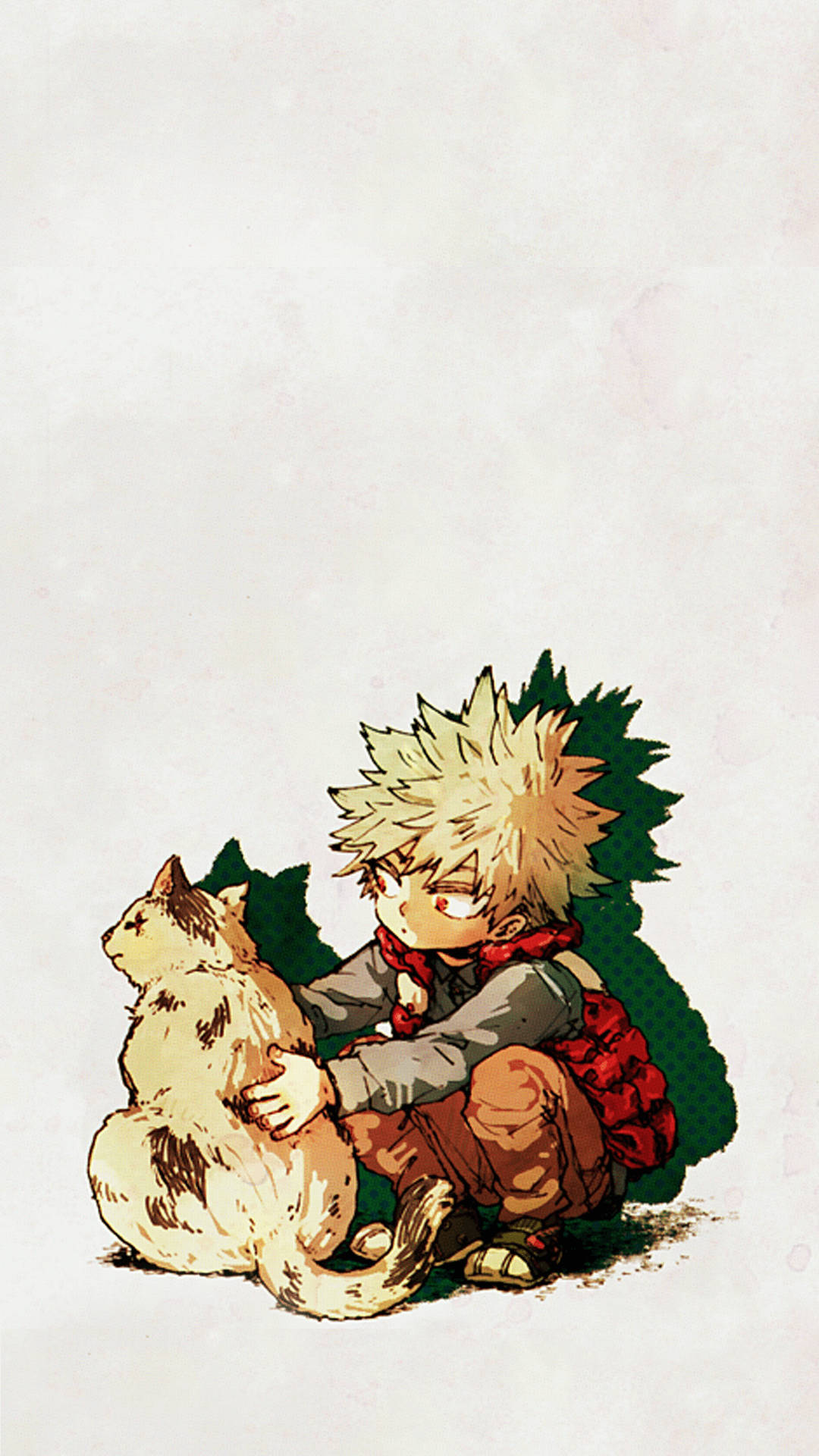 Cute Bakugo With Dog Background