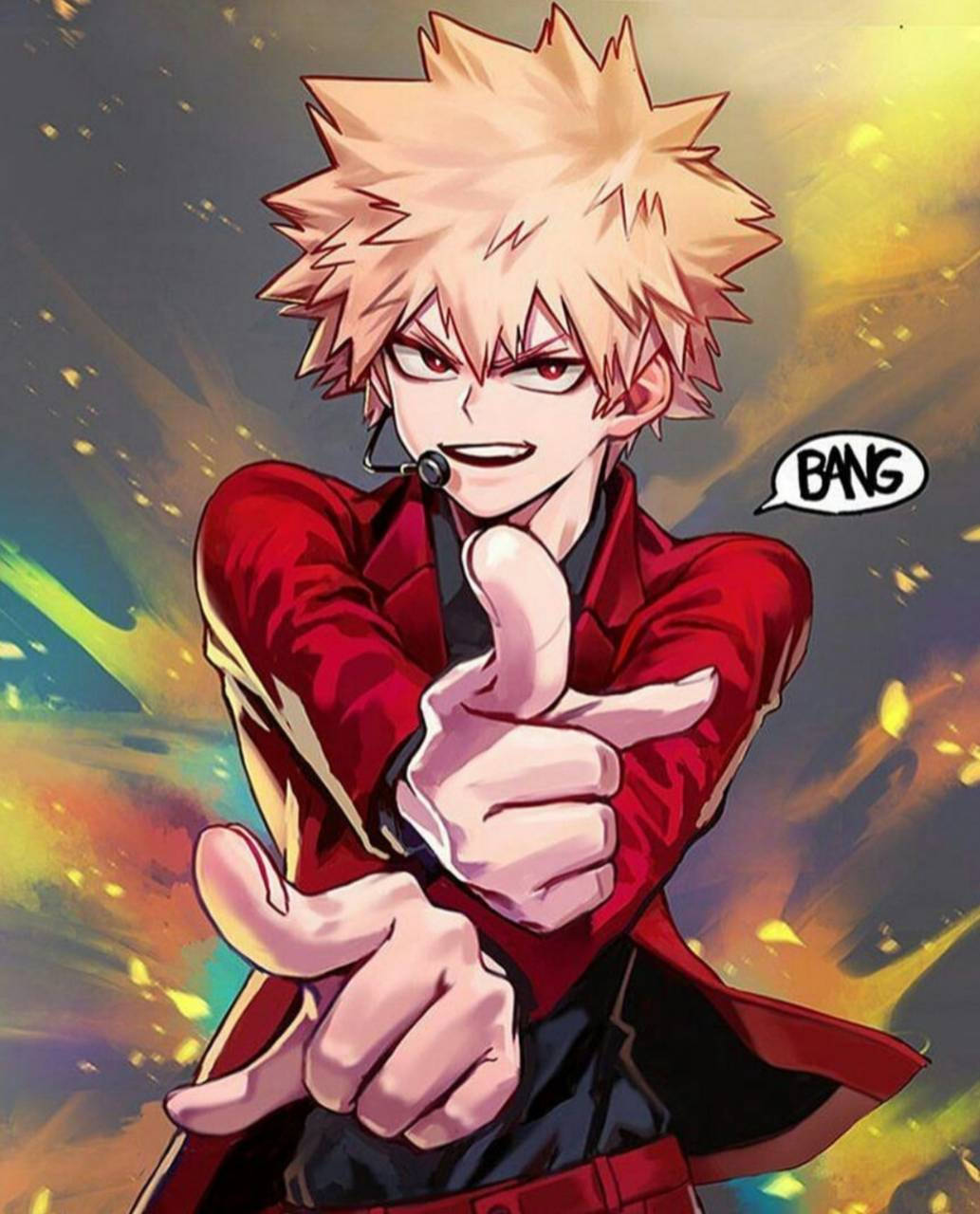 Cute Bakugou In His Signature Outfit Background