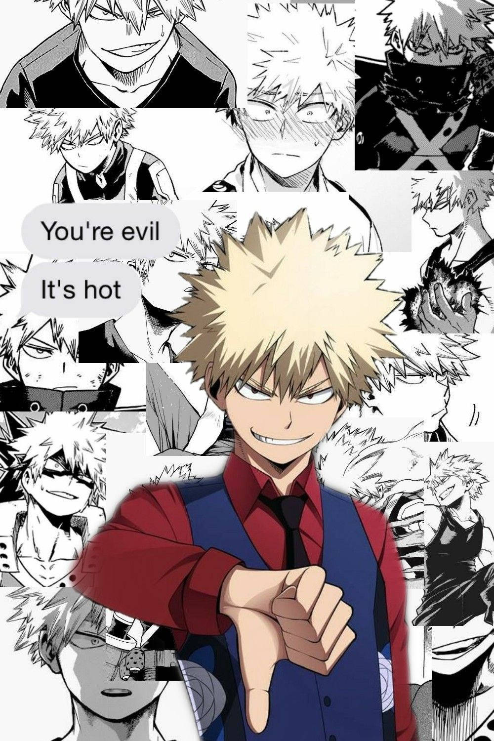 Cute Bakugou Melting Hearts With His Adorably Playful Expression Background