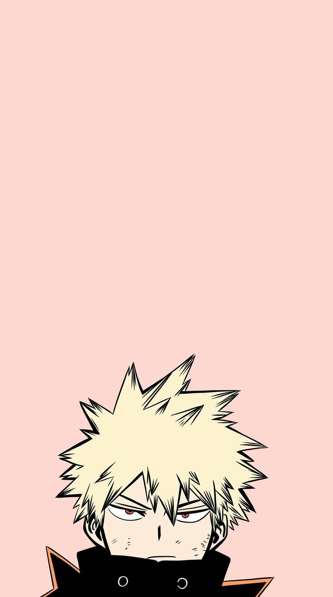 Cute Bakugou My Hero Academia Pink Aesthetic Background
