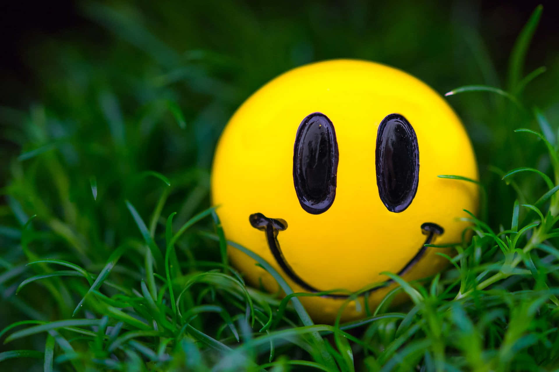 Cute Ball With Happy Smile Face Background