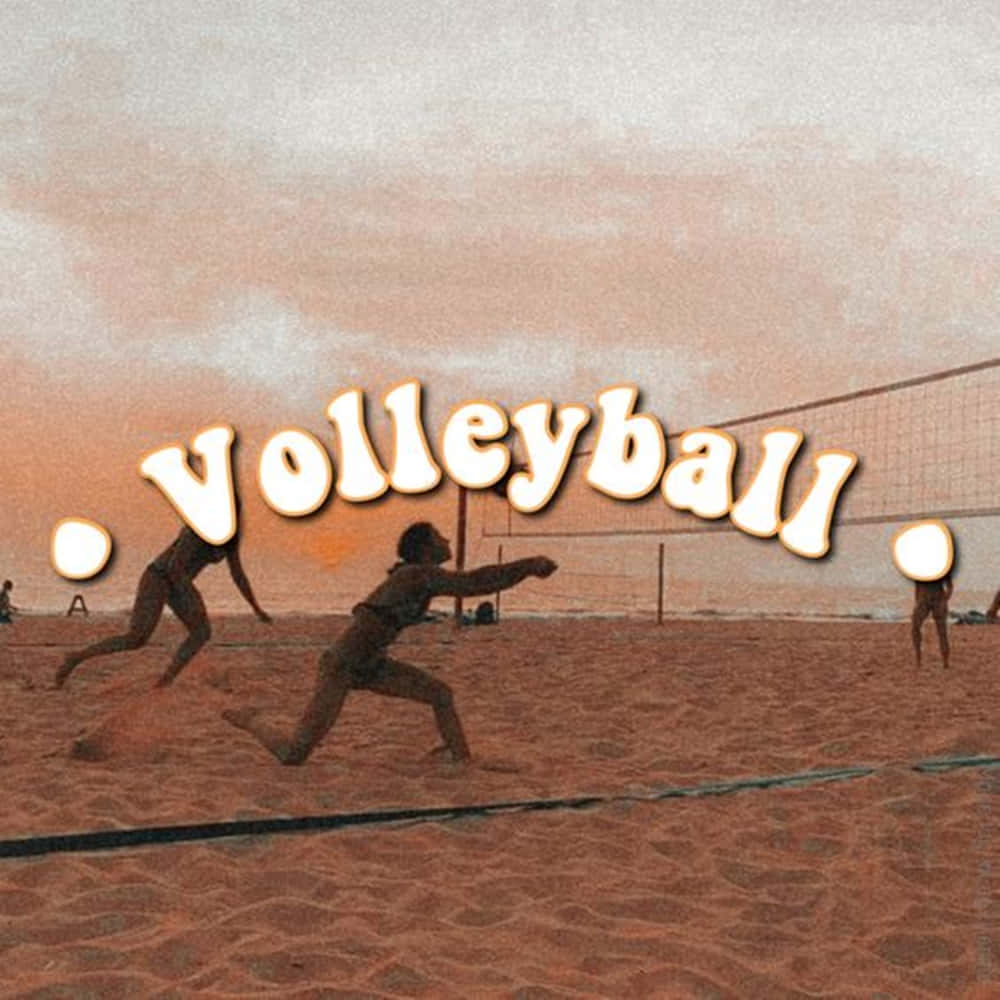 Cute Beach Volleyball Background