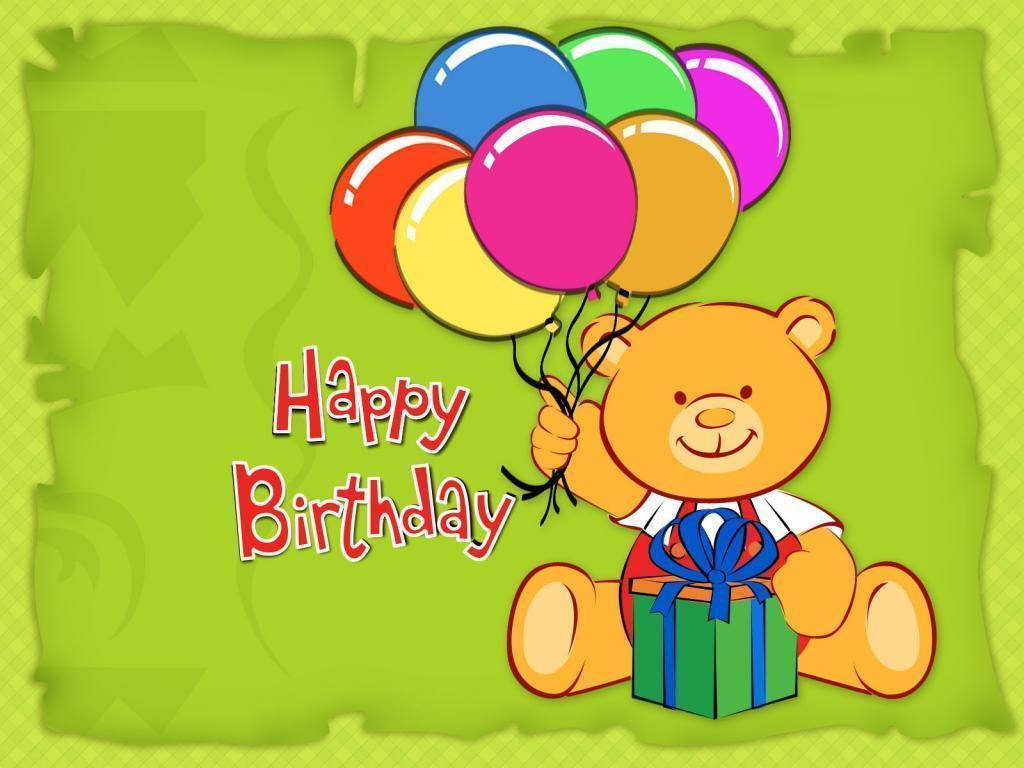 Cute Bear Gift Birthday Background Background