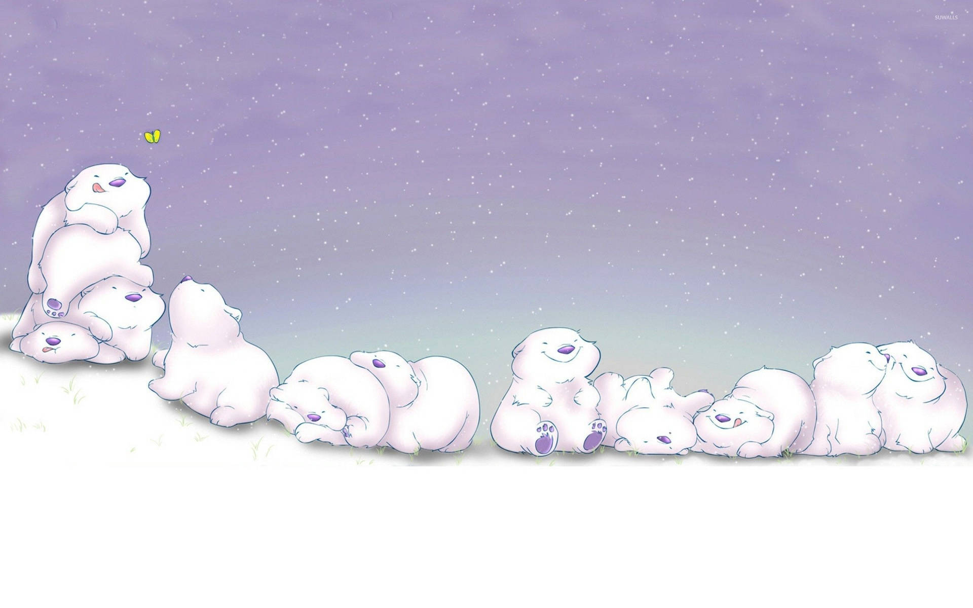 Cute Bear Pile Background