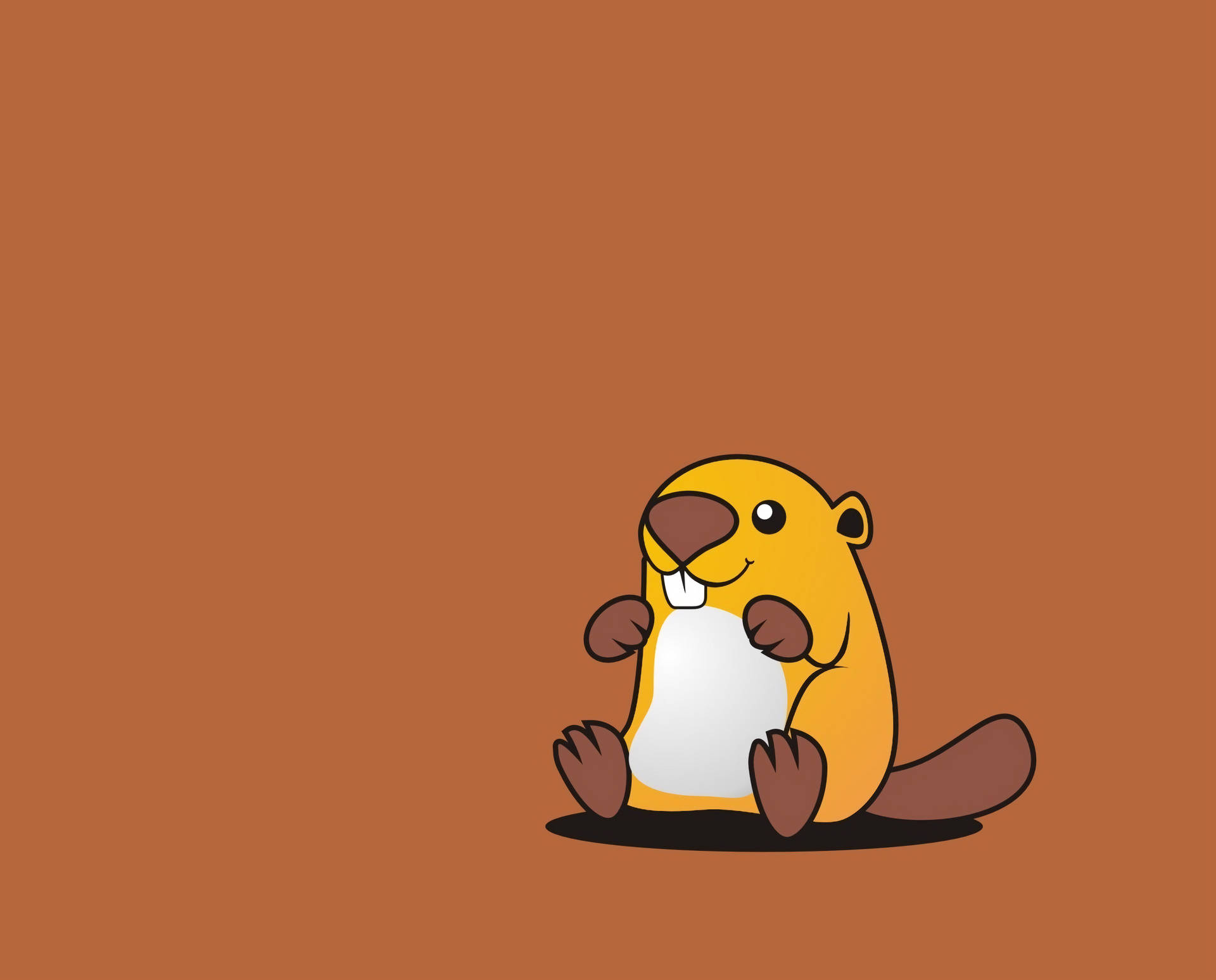 Cute Beaver Cartoon Background