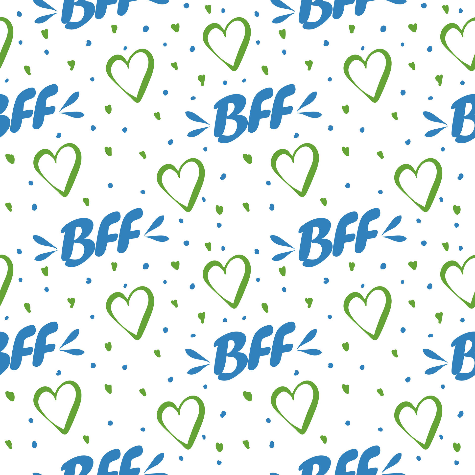 Cute Best Friend Bff Pattern Background