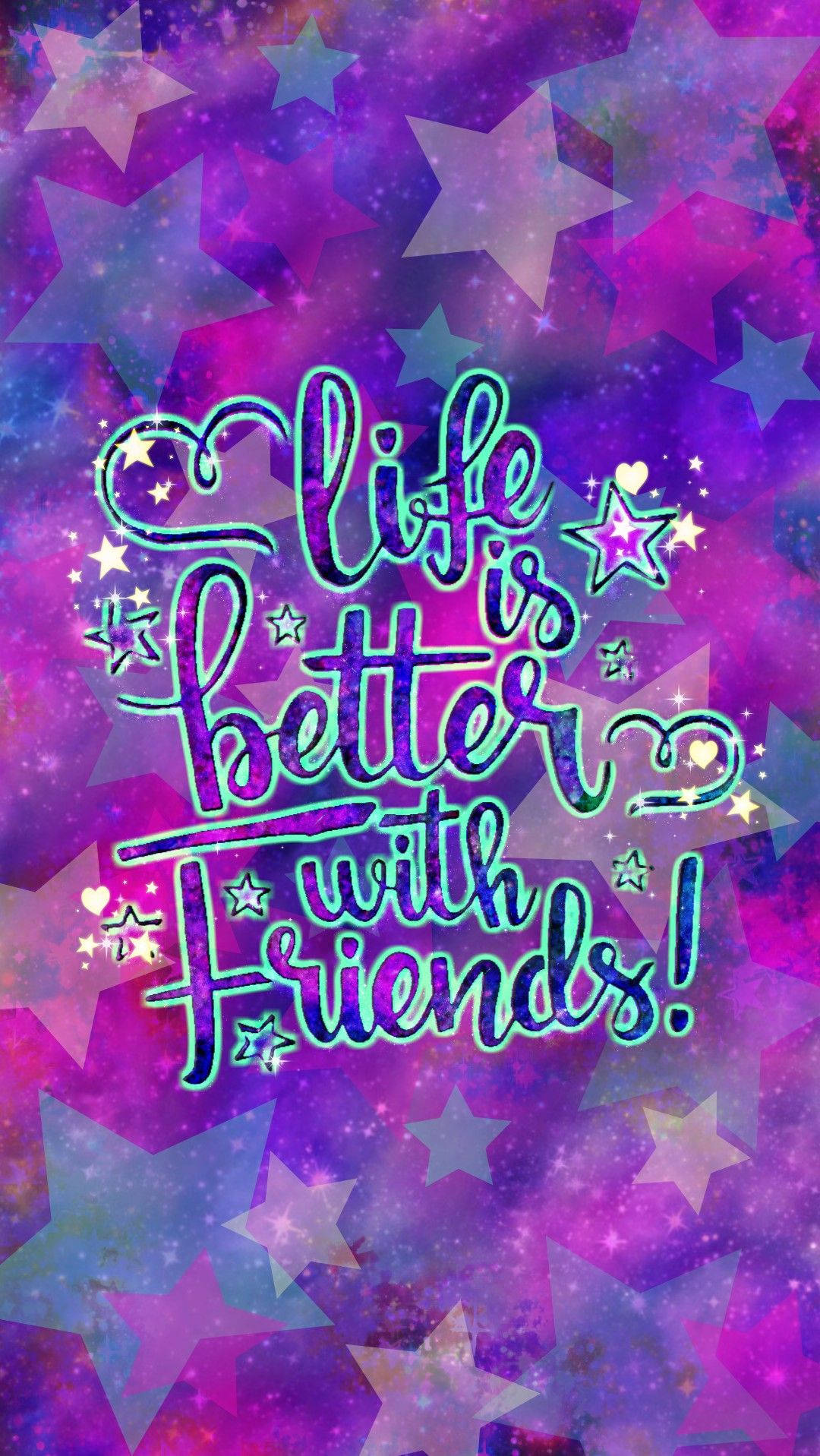Cute Best Friend Life Quote Background