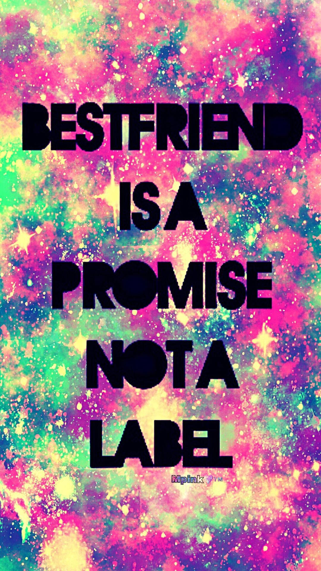 Cute Best Friend Promise Quote Background