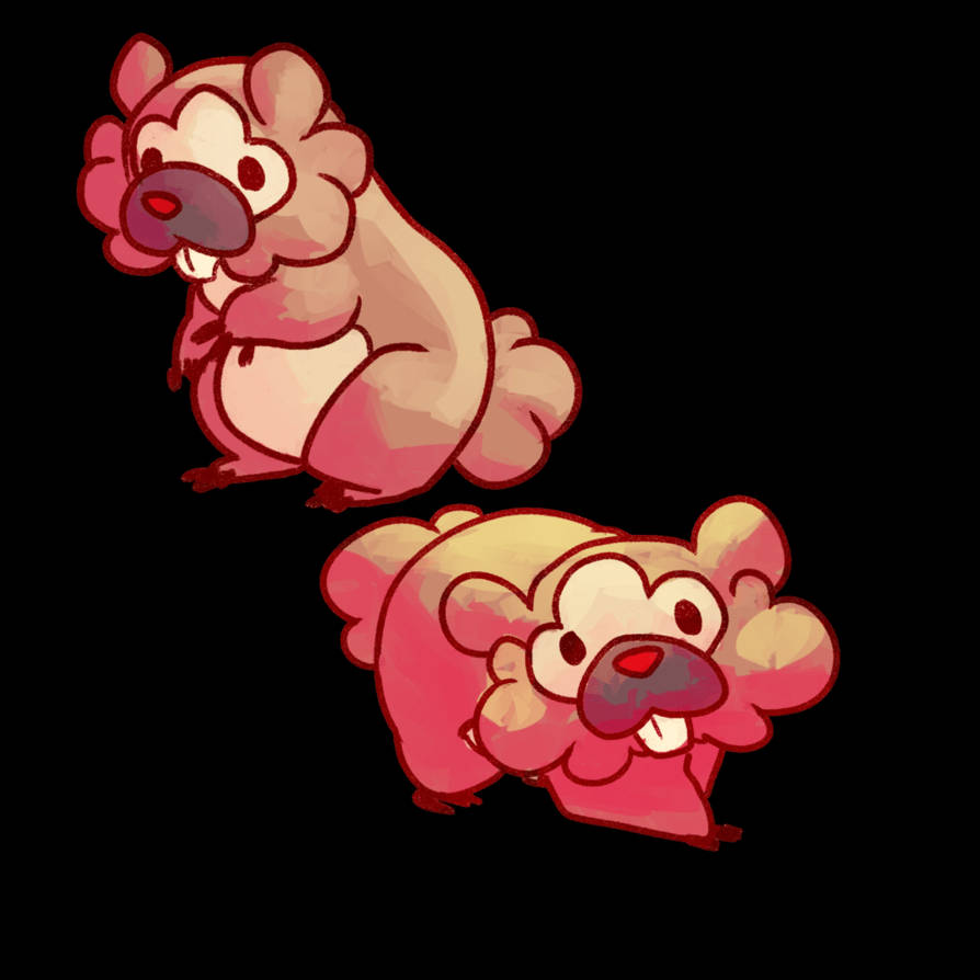 Cute Bidoof Digital Art Background