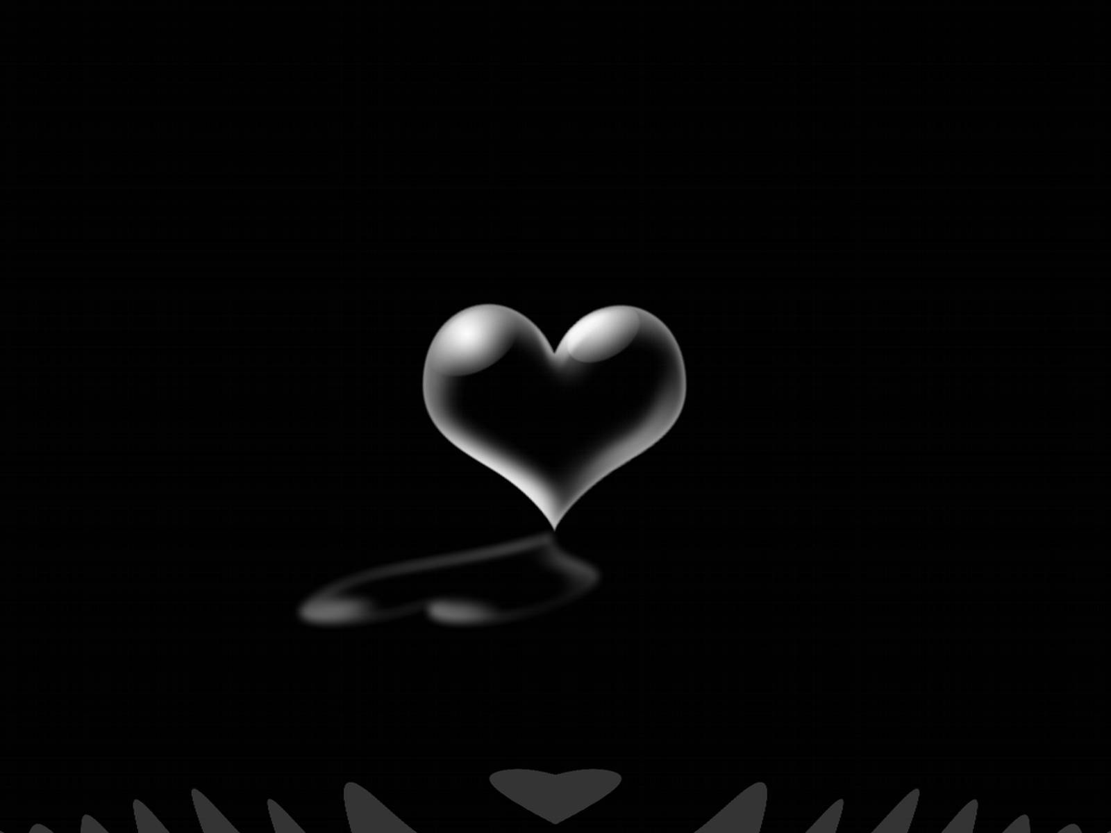 Cute Black 3d Heart