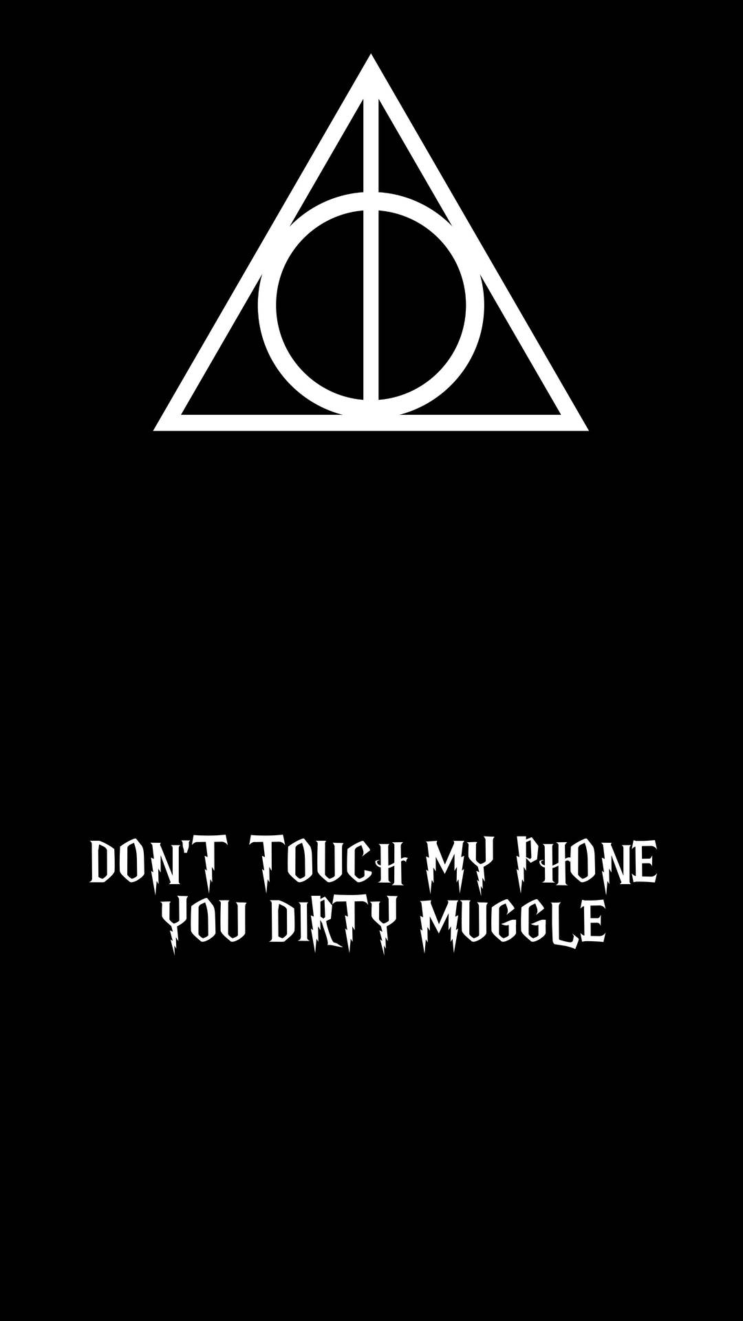 Cute Black And White Deathly Hallows Background