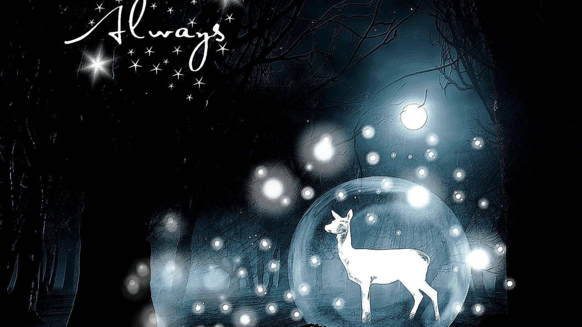 Cute Black And White Doe Patronus Background