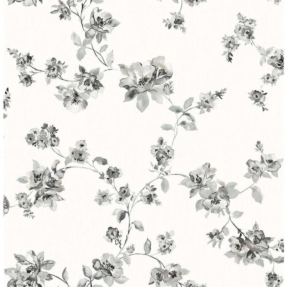 Cute Black And White Floral Pattern Background