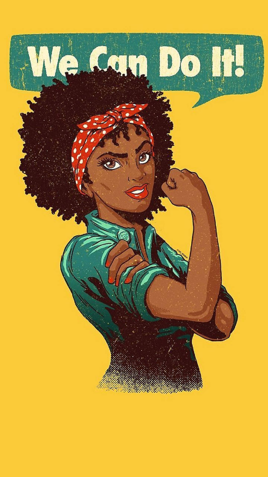 Cute Black Girl Vintage Pop Art Background