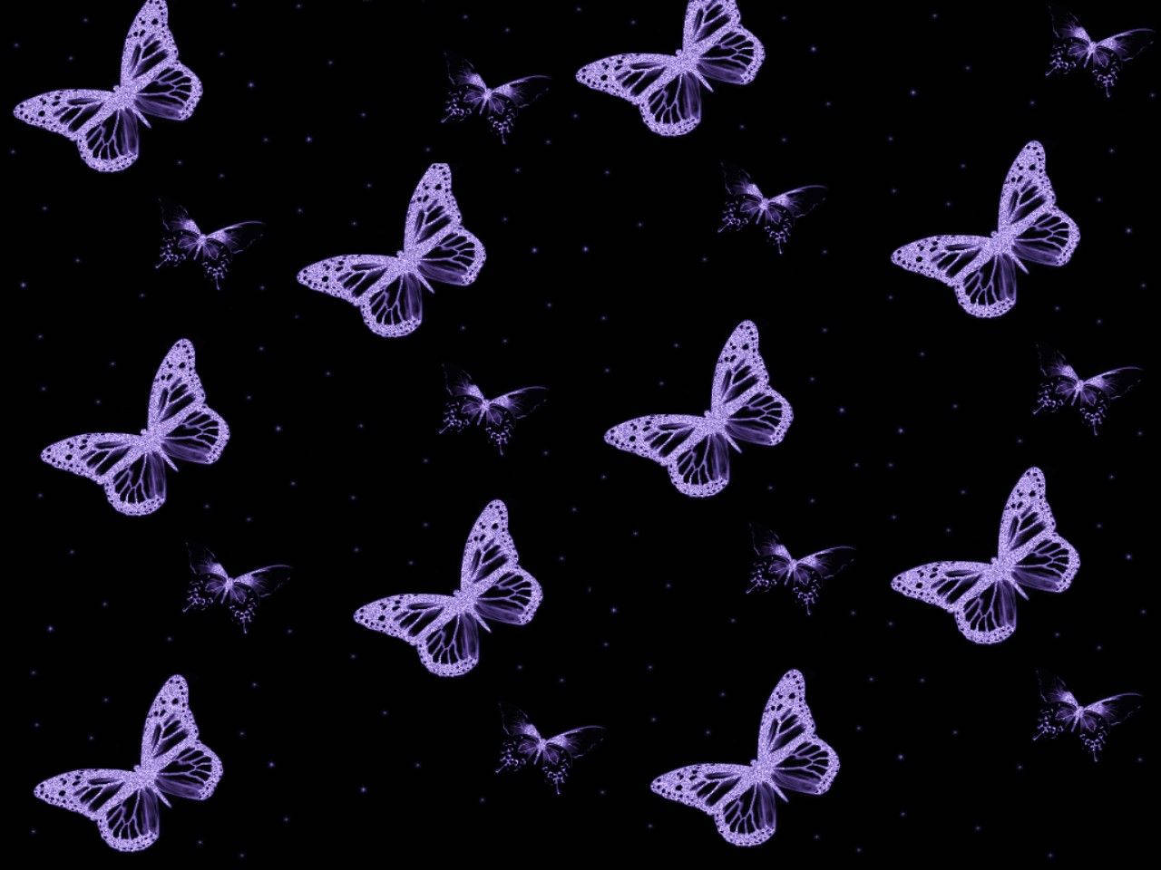 Cute Black Purple Butterfly Pattern Background