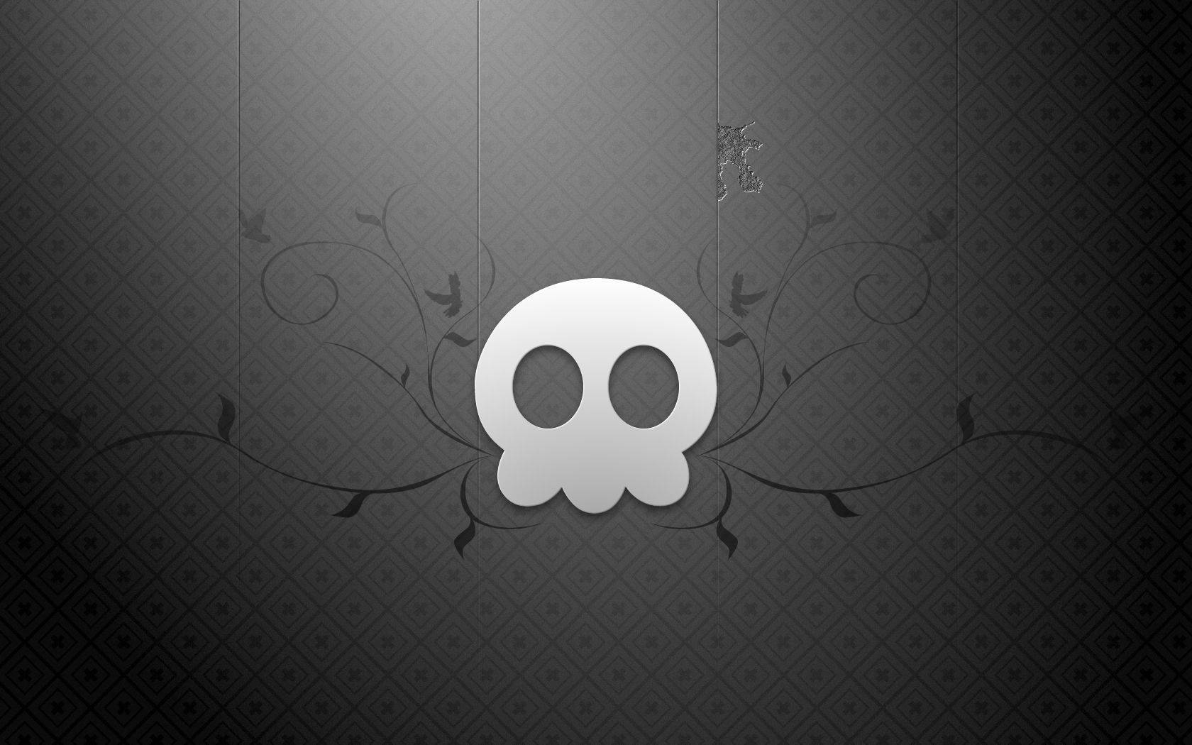 Cute Black Skull Background