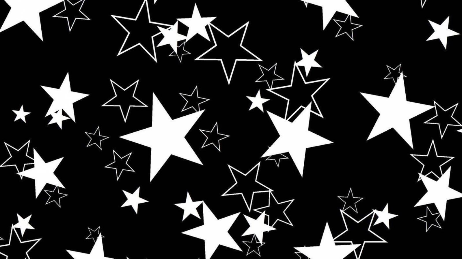 Cute Black Stars Pattern Background