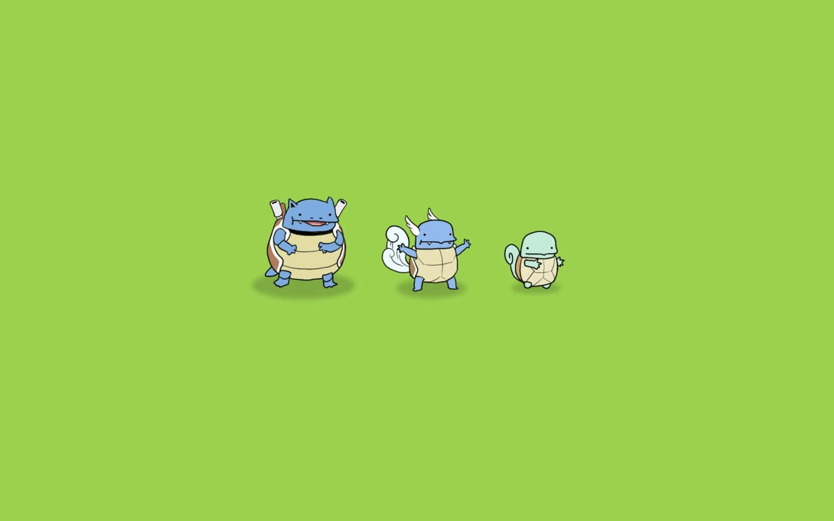 Cute Blastoise, Wartortle, And Squirtle