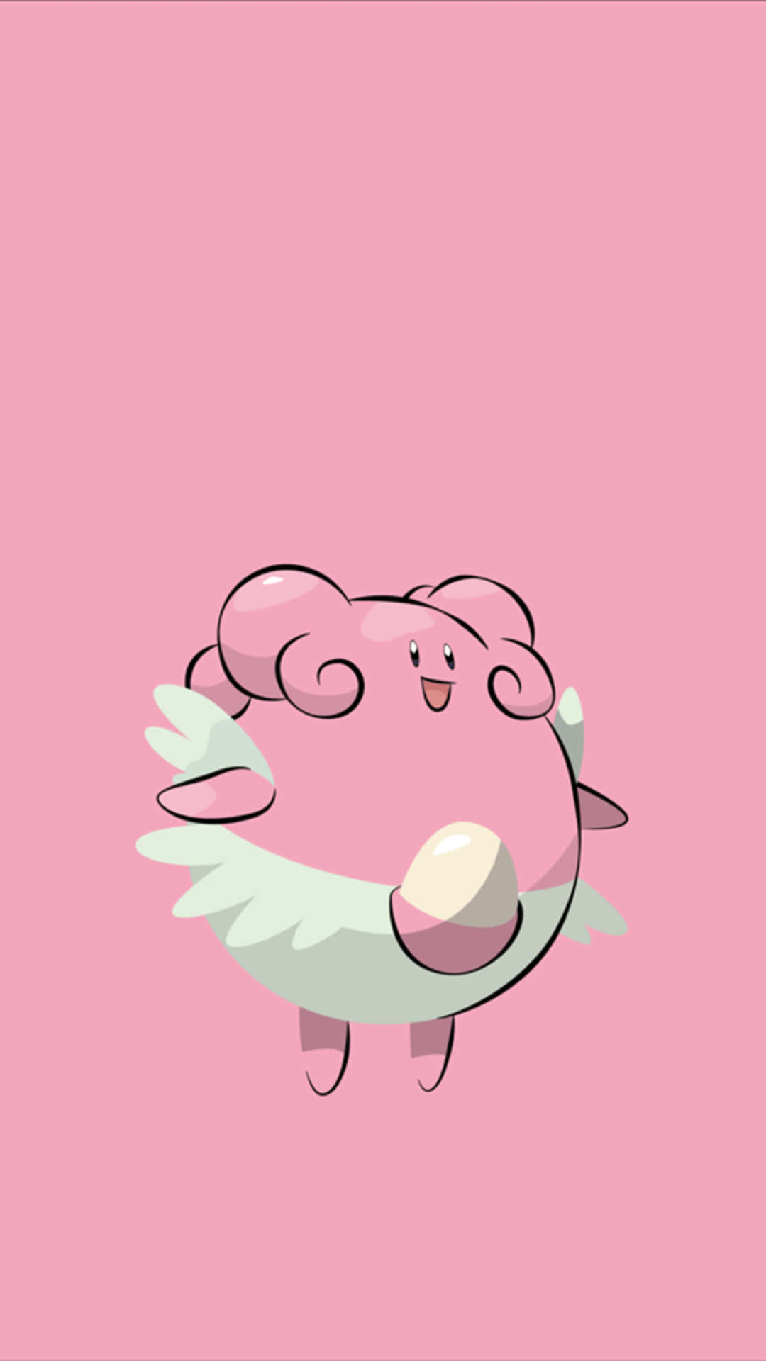 Cute Blissey On Pink Canvas Background