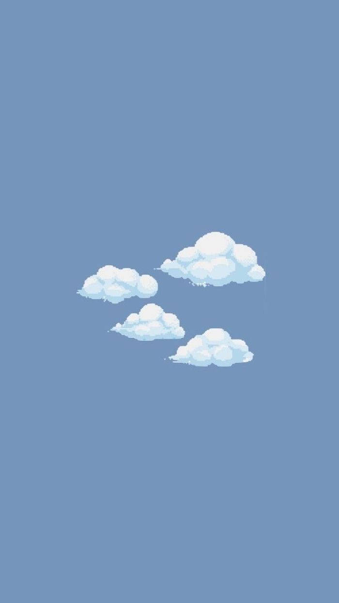 Cute Blue Clouds Phone