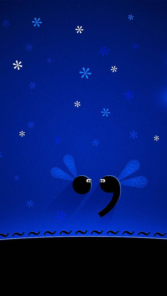 Cute Blue Phone Bees Background