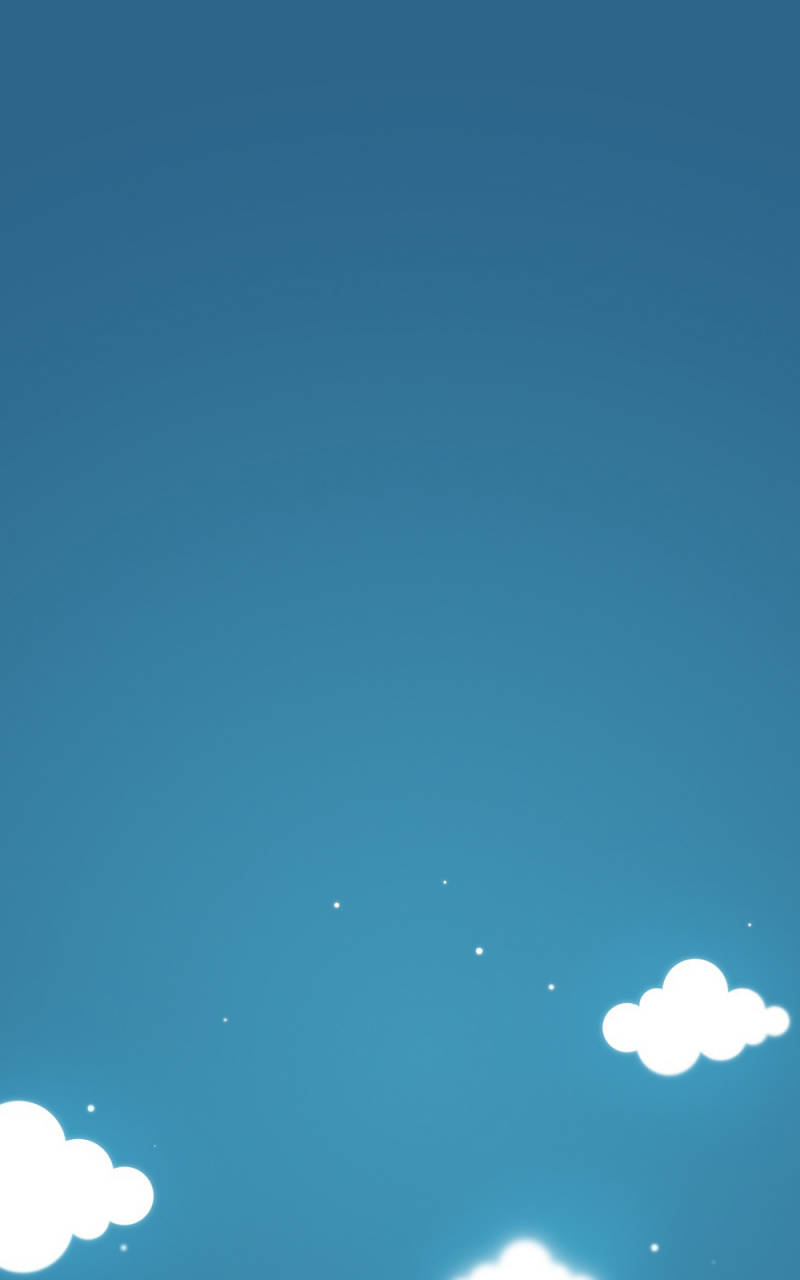 Cute Blue Phone Dark Clouds Background