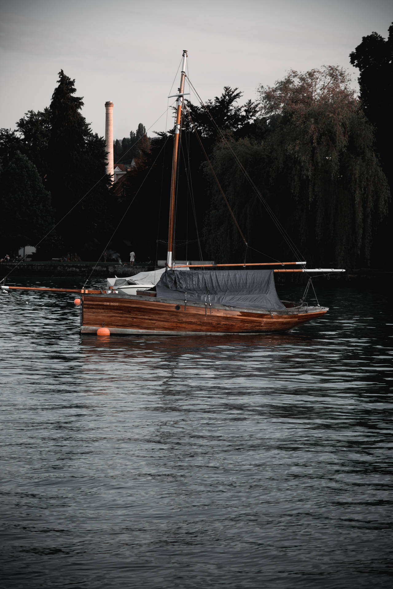 Cute Boat Black Aesthetic Background