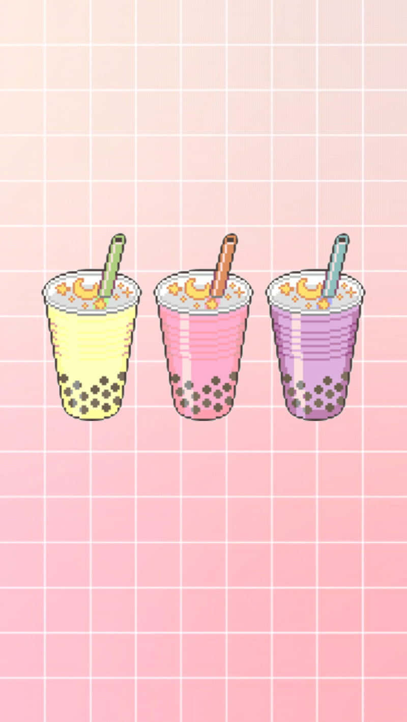 Cute Boba In Pixel Art