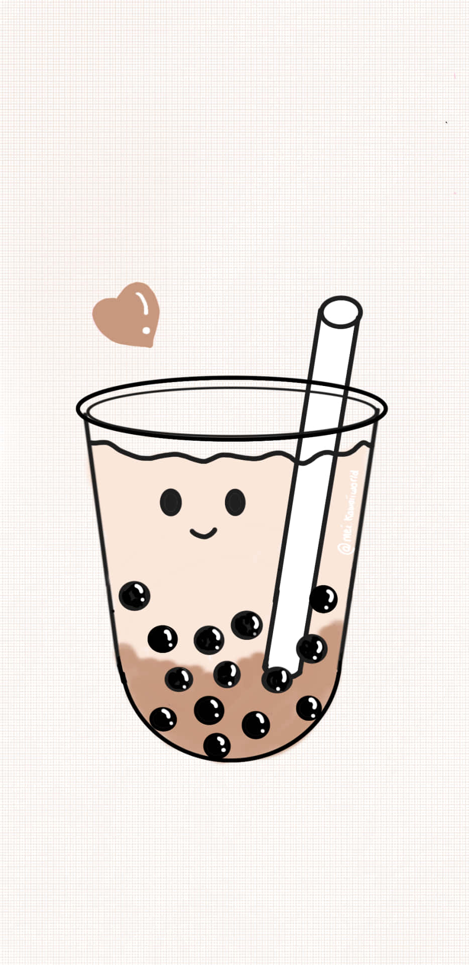 Cute Boba Tea With Heart