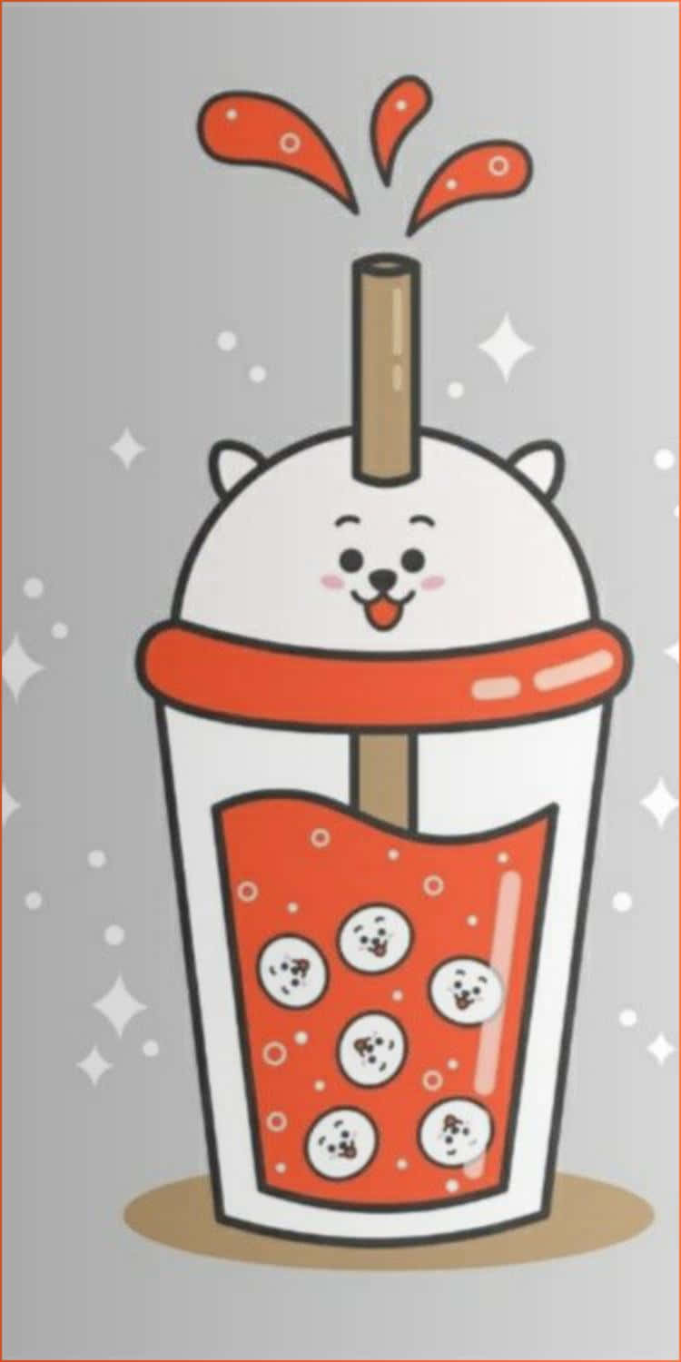 Cute Boba With Red Drink