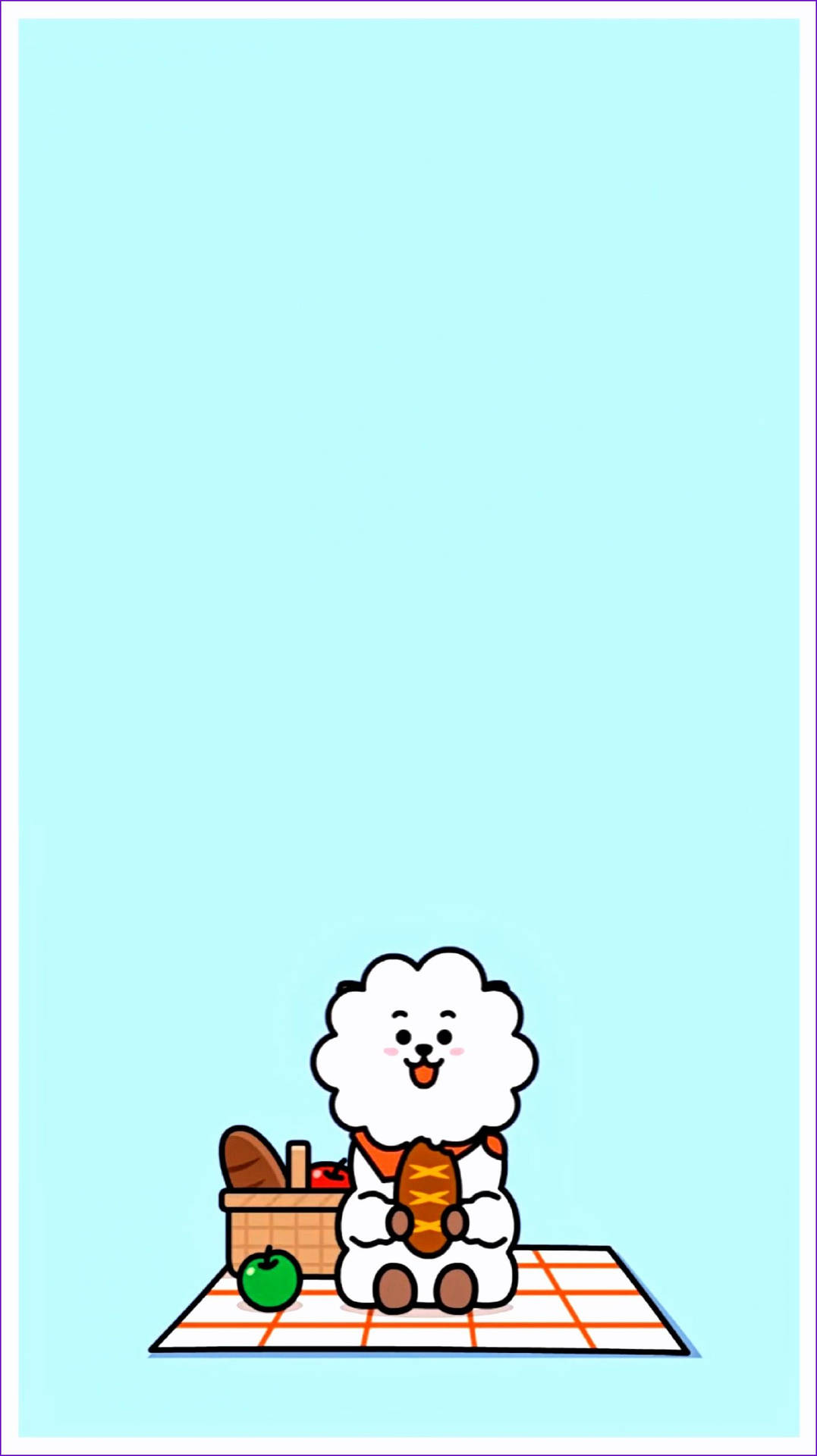 Cute Bt21 Rj Picnic Background