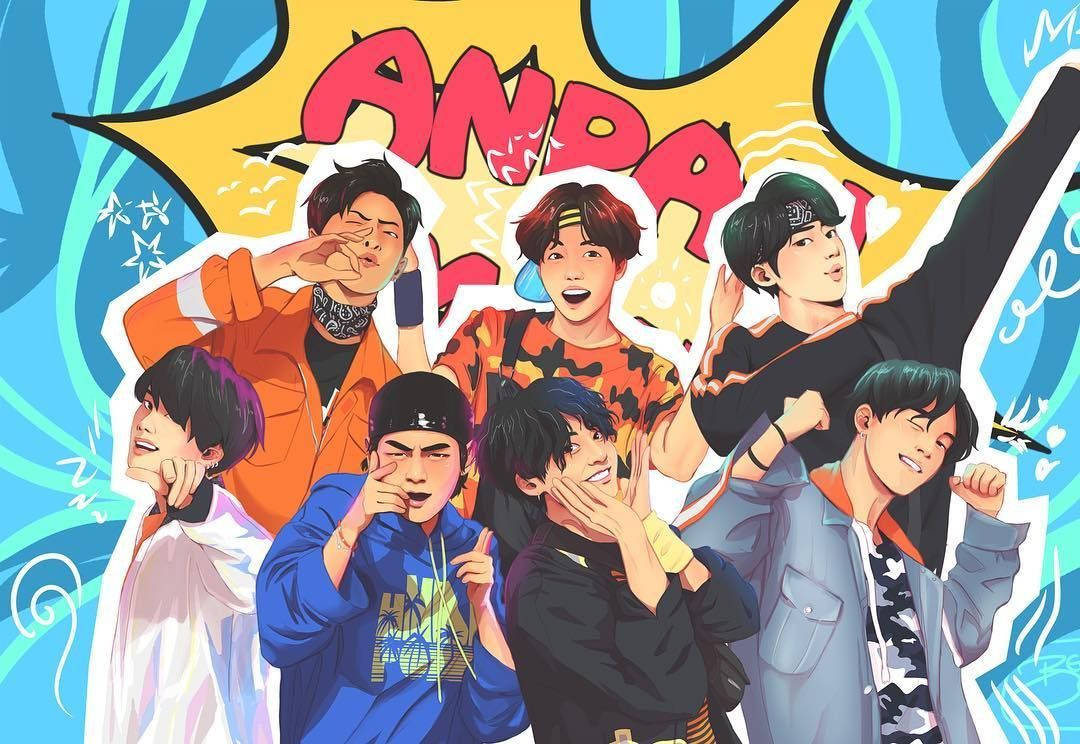 Cute Bts Drawing Anpaman